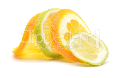 wedges of lime and orange