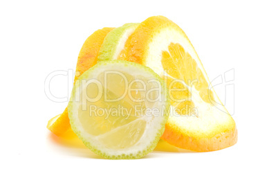 wedges of lime and orange