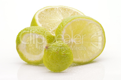 Juicy lime on a white background