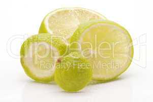 Juicy lime on a white background