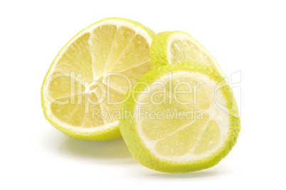 Juicy lime on a white background