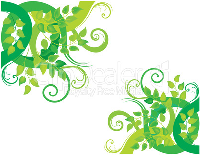 Green decorative background