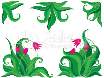 Ddecorative tulips background