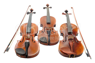 three violins