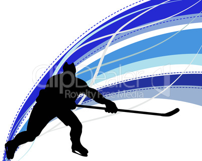 Hockey player silhouette