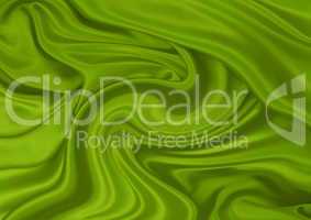 green silk  material