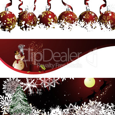 Christmas banner set