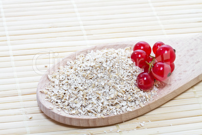 oat bran with red currants