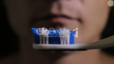 Brushing Teeth close up