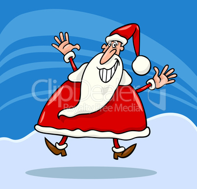 happy santa claus cartoon