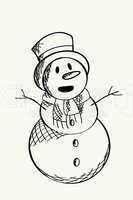 Snow man sketch