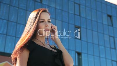 Bussines Woman On The Phone Outdoors