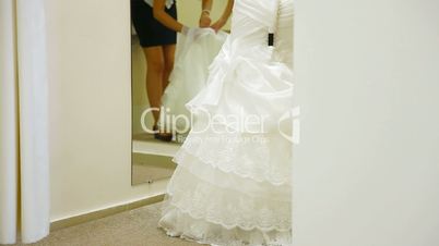 Fitting Room in Bridal Boutique