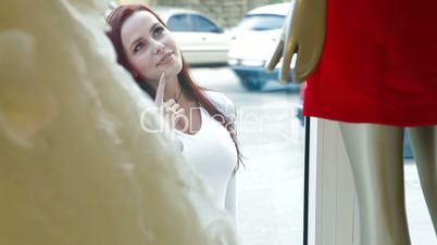 Female Window Shopping