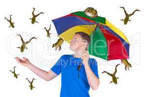 It is raining frogs