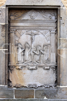 Relief an der Kirche im Stift Fischbeck