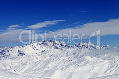 Winter mountains in nice day