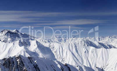 Panorama of high winter mountains Panorama of high winter mountains