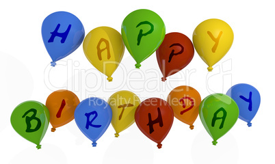 Happy Birthday balloons