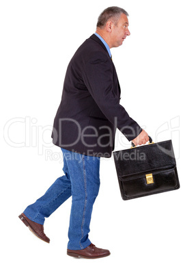 Businessman in a hurry