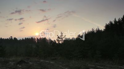 Sunrise with clouds, morning (Time Lapse)