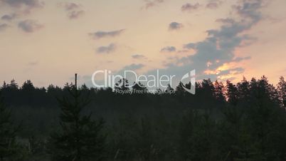 Sunrise with clouds, morning (Time Lapse)