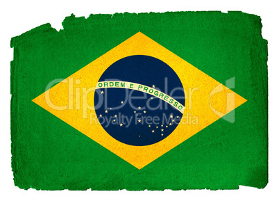 Grungy Flag - Brazil