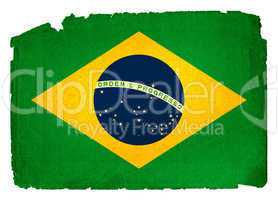 Grungy Flag - Brazil
