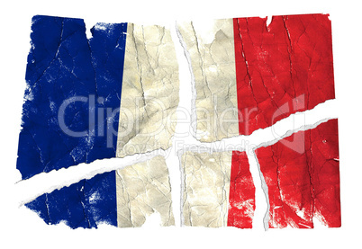 Grungy Flag - France