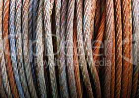 rusty wire ropes