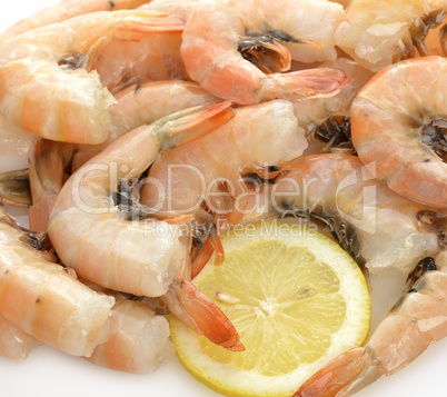 Fresh Shrimps And Lemon