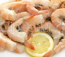 Fresh Shrimps And Lemon