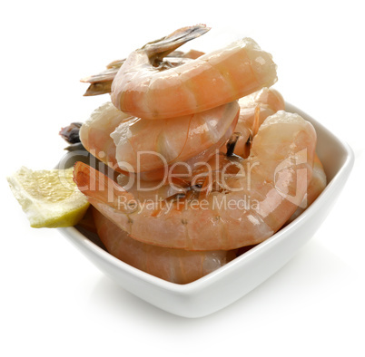 Fresh Shrimps And Lemon