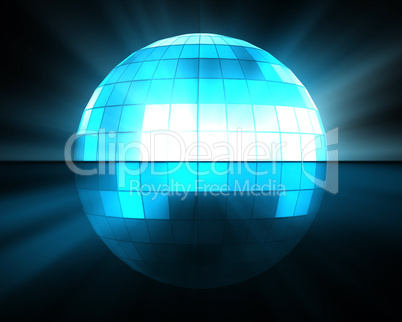 Blue disco ball