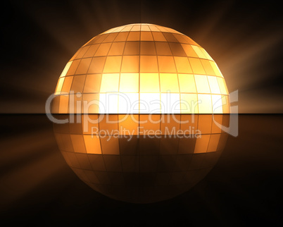 Orange disco ball