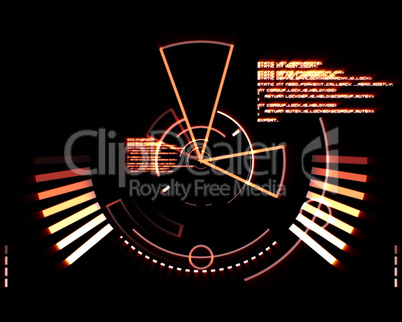 Abstract orange radar