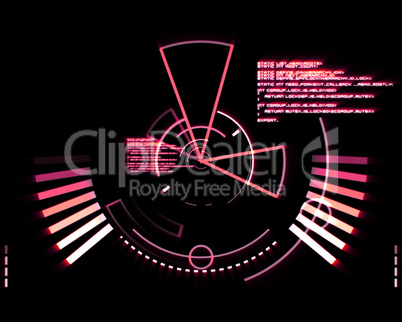 Abstract pink radar