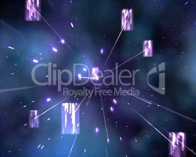 Abstract purple space