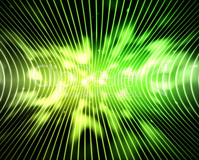 Abstract green lines