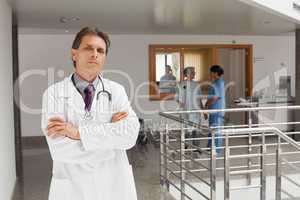 Doctor standing in the hallway of a hospital