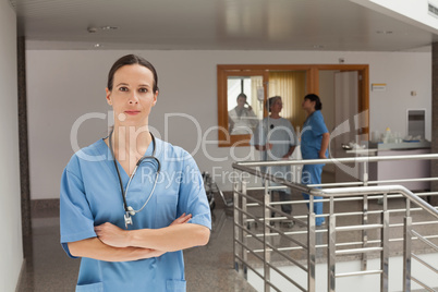 Doctor standing in the hallway