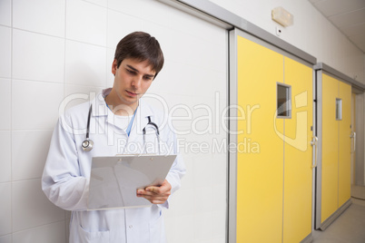 Doctor making notes