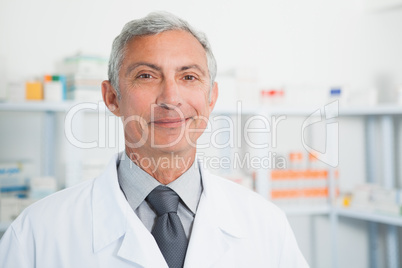 Smiling chemist in hospital
