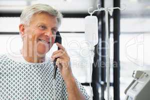 Patient on payphone