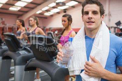 Man smiling in gym