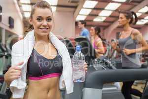 Woman exercising in gym
