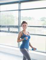 Woman lifting weights