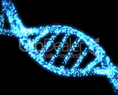 Blue DNA helix