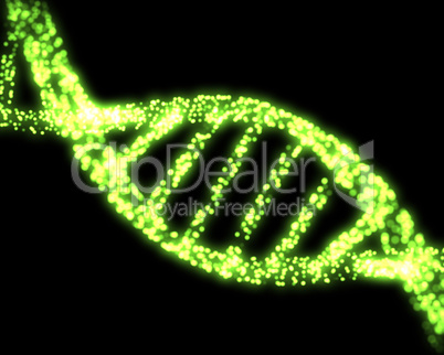 Green DNA helix