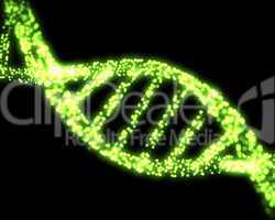Green DNA helix